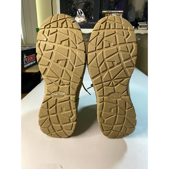 Free Soldier Tactical Tan Suede Military Style Boots Men's 11.5 - Picture 7 of 7